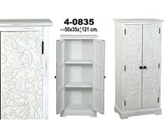 Armario 2 Puertas Madera REPUJADA Blanco DECAPE 55x35x121cm