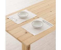 BELUM | Pack de 2 Unidades Mantel Individual 45x35 | Pack de 2 Salvamanteles Individual | Mantel 100% algodÃ³n resinado Antimanchas, 300 grs. | Mantel Antimanchas