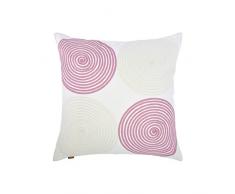ZONS Cojín Déco con Bordado desenfundable 45 x 45 cm + Acolchado 4 Colores (Rosa)