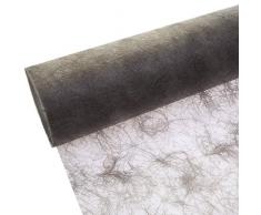 Deko AS GmbH sizo Flor Mesa Banda Antracita - Taupe 20 cm Rollo DE 25 m 60 026 de R