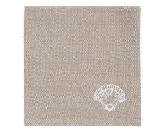 Clayre & Eef SES43N - Servilletas (6 Unidades, 40 x 40 cm), diseÃ±o de Conchas