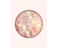 Komar Wandbild Von Mosaik Circle Rosso | Poster, Bild, Wohnzimmer, Schlafzimmer, Dekoration, Kunstdruck | ohne Rahmen | P093A-30x40 fotomural, Gelb, Rosa