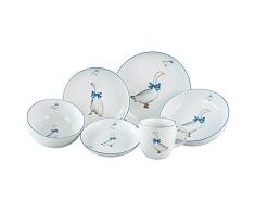 CreaTable, 23539 GÃNSE GLÃCK - Vajilla (10 piezas)