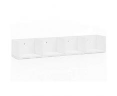 Wohnling WL5.338 - Estante de Pared (Madera, 92 x 16,5 x 16,5 cm), Color Blanco