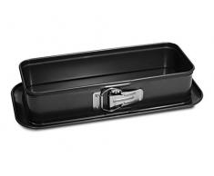 Guardini, LÃnea Gardenia, Molde para plumcake desmontable, 30x11cm. Material: Acero con revestimiento antiadherente, Color negro