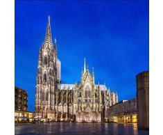 Pro-Art g1768a - Lienzo en impresión giclée (30 x 30 cm), diseño de la Ciudad de Colonia, Multicolor, 70 x 70 cm