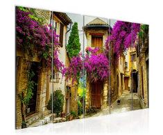 Imagen de Italia flores Wandbild 200 x 80 cm Vlies - lienzo de la imagen XXL formato Wandbilder salón Deko Kunstdrucke morado 5 piezas - Made in Germany - listo para colgar 607755b