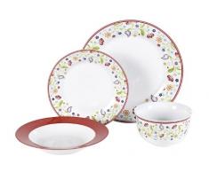 RB Plato Llano Shanti Doppio, diÃ¡metro de 27Â cm, Porcelana, Color Blanco con diseÃ±o de Cachemira (1Â Pieza)