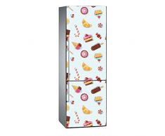 Oedim Vinilo para Frigorífico Helados Regaliz 200 x 60 cm | Adhesivo Resistente y de Fácil Aplicación | Pegatina Adhesiva Decorativa de Diseño Elegante