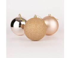 Bolas de Navidad irrompibles de 10 cm, 3 Unidades, decoraciÃ³n de Ã¡rbol de Navidad, Adornos de Bolas de Navidad, Decoraciones Colgantes de Navidad, decoraciÃ³n navideÃ±a, Brillante, Mate, Purpurina