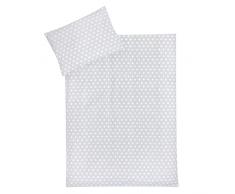 Julius Zöllner Ropa de Cama Infantil 100% algodón, estándar 100 de Oeko-Tex, Fabricada en Alemania, tamaño 100 x 135 + 40 x 60 cm, Estrellas Grises