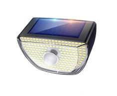 Whousewe Luz Solar Exterior, 200 LED 3 Modos Luces LED Solar Exterior con Sensor de Movimiento Aplique Lampara lluminación IP65 Impermeable Focos Solares para Exterior, Patio y JardÃn 1 Piezas
