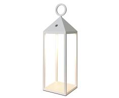 Mantra Iluminación. Modelo ASTUN. Linterna portátil de exterior fabricado en aluminio y policarbonato acabado en color blanco