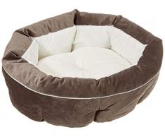 Ferplast Dog Bed Cama Terciopelo Perro Gato Marquis 45 Gris Marfil, Negro, Mediano