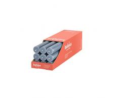 Bolsius - Velas rÃºsticas - Azul claro - Juego de 9 piezas - DuraciÃ³n de combustiÃ³n 13 horas - Sin perfume - Cera vegetal natural - Sin goteo - Sin aceite de palma - 27 x 2,3 cm