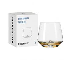 RITZENHOFF 3841002 - Vaso de cristal (400 ml, serie Deep Spirits n.Âº 2, relieve en el fondo de cristal, fabricado en Alemania)