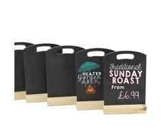 Chalkboards UK Pizarra de mesa con zÃ³calo de madera, color negro, A6