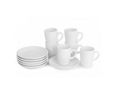 Holst Porzellan PA 154 FA3 Juego de Tazas de Espresso de 12 Piezas Palermo, Porcelana, 12 x 12 x 7.5 cm, Blanco (12 x 12 x 7,5 cm)