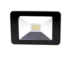 Wonderlamp Proyector Led Extraplano 30W para Exterior Luz Neutra, 30 W, Negro