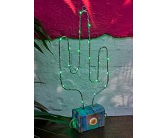 Talking Tables cactus de LED luz extra grande ’Fiest Cubana’ ‘FST4’. Cable y cartulina. Multicolor.