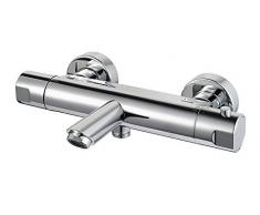 Haceka 1122243 Grifo Mezclador Termostático de Ducha y Bañera, Gris, 8x28x8 cm