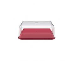 Zak Store & Serve - Mantequillera (16 x 9,5 x 7,5 cm), Color Rojo