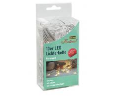 Idena guirnalda de bombillas LED Micro 10-unidades, para interiores, longitud 2,40 m, luz blanca cálida 31116