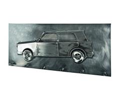 Haku Möbel 32817 perchero de pared, 85 x 40 x 18 cm, colour negro/de níquel