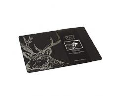 Just Slate JS/CB/R/S - Tabla para queso, diseño de ciervo, color negro