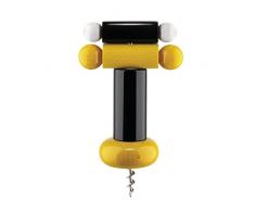 Alessi un Brindisi Disegnato ad Arte ES17 1 - Sacacorchos de DiseÃ±o en Madera de Haya, Negro, Amarillo y Blanco