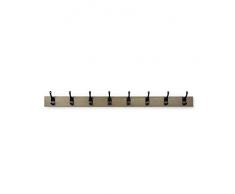 AmazonBasics - Perchero de pared, 8 ganchos modernos, Madera noble