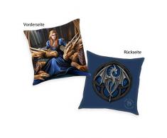 Herding Anne Stokes - Cojín (poliéster, 40 x 40 cm), Color Azul