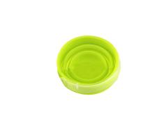 QLLQ Taza de viaje portátil plegable de silicona sin tapa portátil plegable de silicona para acampar vaso extensible (verde)