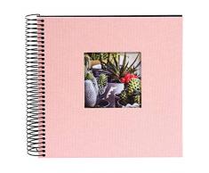 Goldbuch Bella Vista - Álbum de Fotos en Espiral (Lino, 20 x 20 cm), Color Rosa