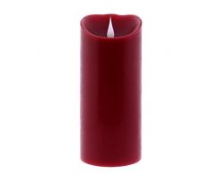 Vela decorativa LED roja aroma vainilla