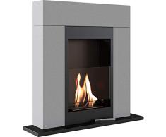 KRATKI Chimenea de etanol para Whisky con Certificado TÃV. Dimensiones en cm: 75 x 73 x 19. Peso 17 kg. Longitud de la lÃnea de Fuego 15 cm. Combustible: etanol