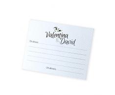 Mopec X411.1 Tarjeta mensajes a los novios rama de olivo, Pack de 25, Cartulina, Multicolor, 11 x 8.5 cm