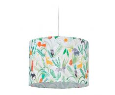 Relaxdays Lámpara Colgante Infantil Jungla, Dormitorio Niño, Bebé, Sala Juego, Pantalla 140x35cm, E27, Multicolor