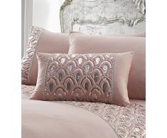 Portfolio Ritz Sequined Diamante Embellished Quilted Accessory Camino de Cama Acolchado con Lentejuelas, Color Rosa, Bed Runner (50cm x 220cm)