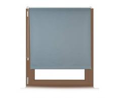 Relaxdays Estor Opaco Térmico, Sin Taladrar, Enrollable, Cadena, 1 Ud, Tela-Aluminio, Gris, 120 x 165 cm