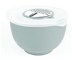 BIRAMBEAU - Utensilios de cocina - Set de cuenco, colador y rallador de acero inoxidable - Ideal para ahorrar - 3 en 1