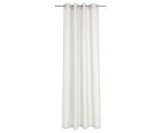 Deko Trends Cortina con ojetes, Tela, Blanco, 245.0x137.0x245.0 cm