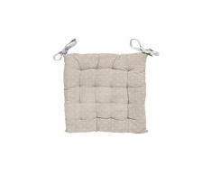 Soleil dOcre Candice - CojÃ­n para Silla (algodÃ³n, 40 x 40 x 5 cm), Color Crudo