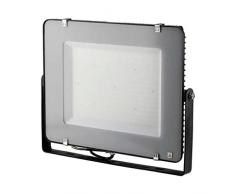 Foco LED de exterior con chip Samsung 300 W de color negro impermeable, luz blanca natural