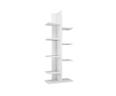 Homemania Estantería Sarmasik, Madera, Blanco, 45 x 21,7 x 120,8 cm