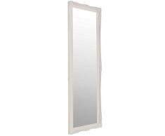 MirrorOutlet Espejo de Pared de Longitud Completa, Estilo Shabby Chic, Alto, Blanco, 122 x 41 cm