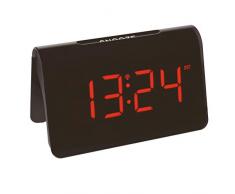 TFA Dostmann Icon Despertador Digital con Radio Reloj, Negro, (L) 132 x (B) 64 x (H) 80 mm