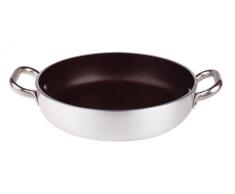 Agnelli Fondo Platinum Pan Ollas con Aluminio Ajustado, 5 mm de Espesor, con 2 Asas en Acero Inoxidable, Plata, 40 cm