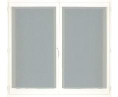 Atout Ciel Par de visillos Pasa-Tringle 60 x 90 cm, Color Gris Listo para Colocar
