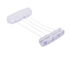 MSV TENDEDERO Extensible 4 LINEAS/Colgador, Polipropileno, Gris, 31.8x11.6x10.199999999999999 cm